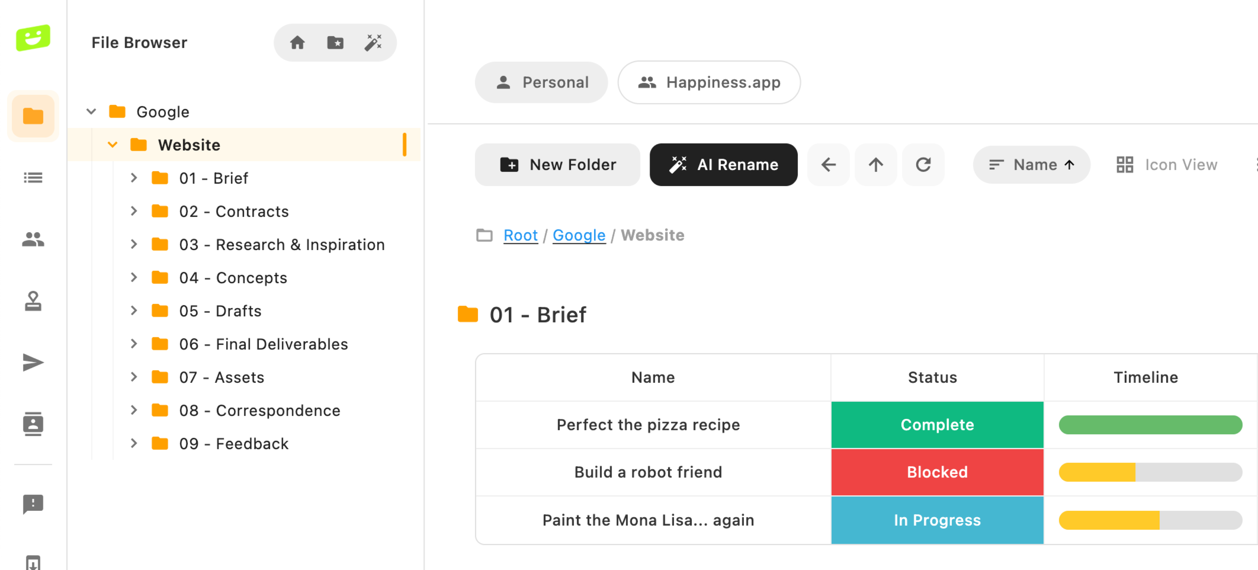 Tasks tied to your files 1